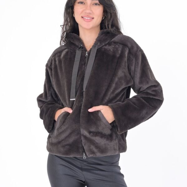 The Burrow Faux Fur Hooded Jacket
