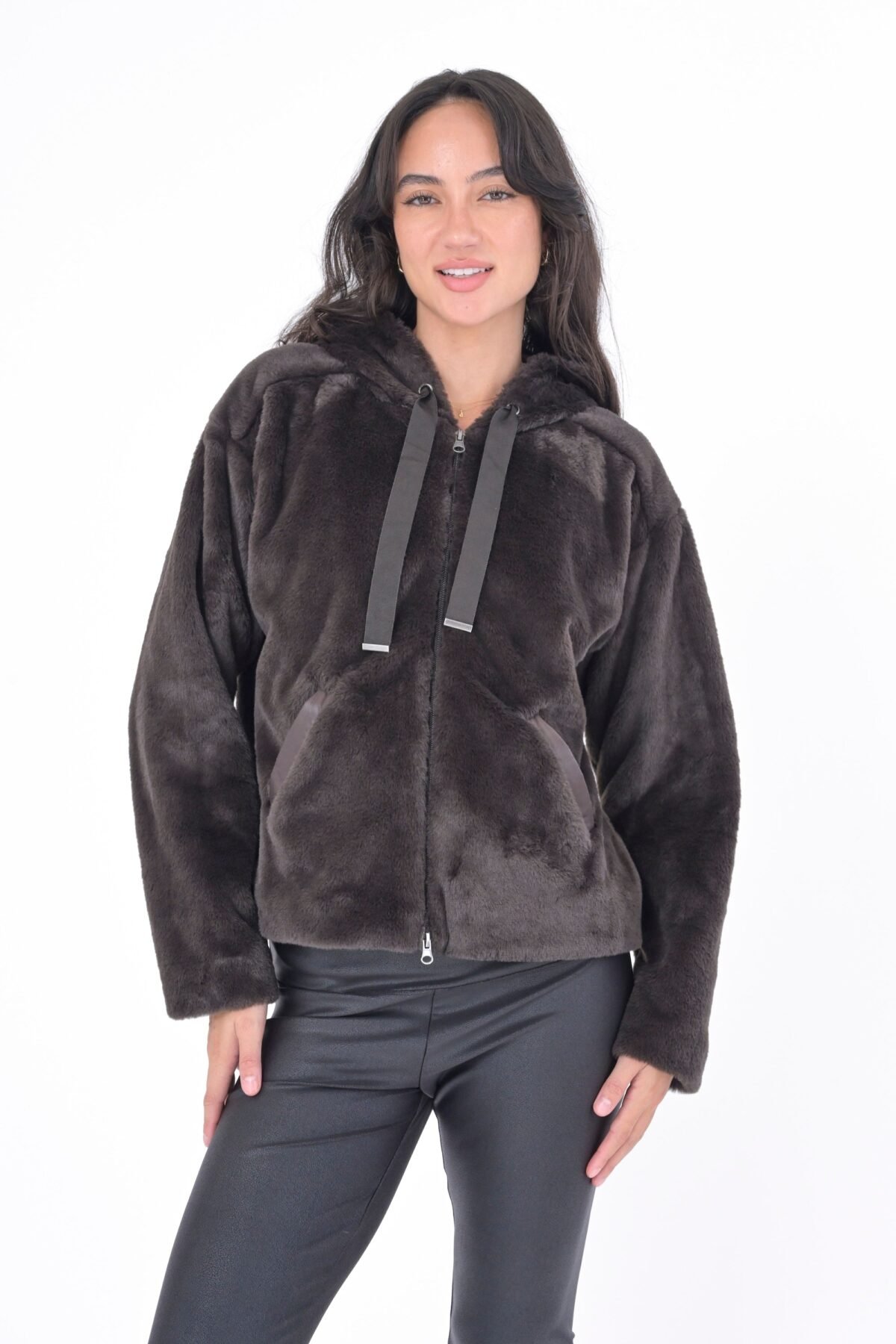 The Burrow Faux Fur Hooded Jacket