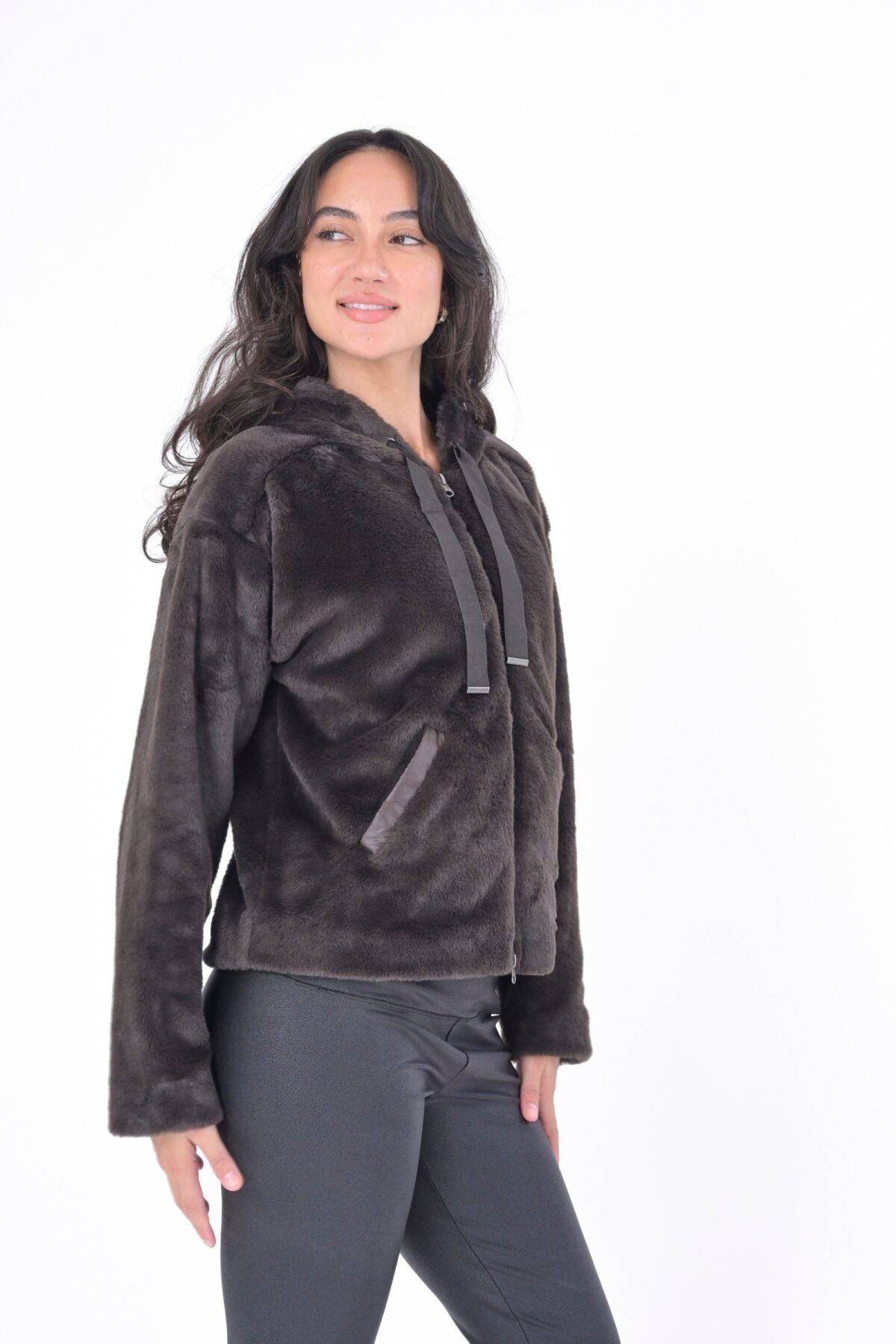The Burrow Faux Fur Hooded Jacket