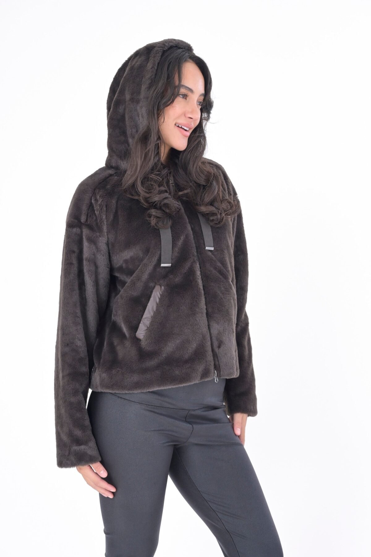 The Burrow Faux Fur Hooded Jacket