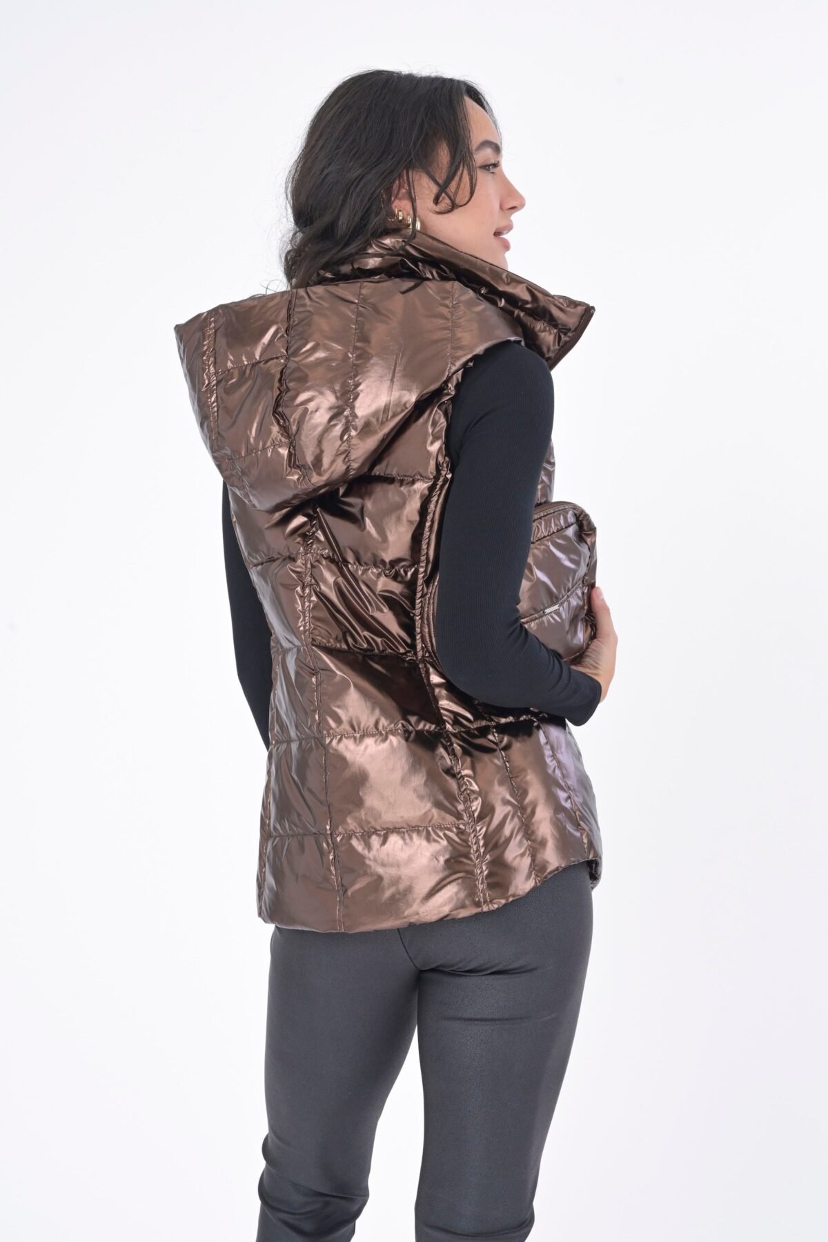 The Cosmic Metallic Down Vest