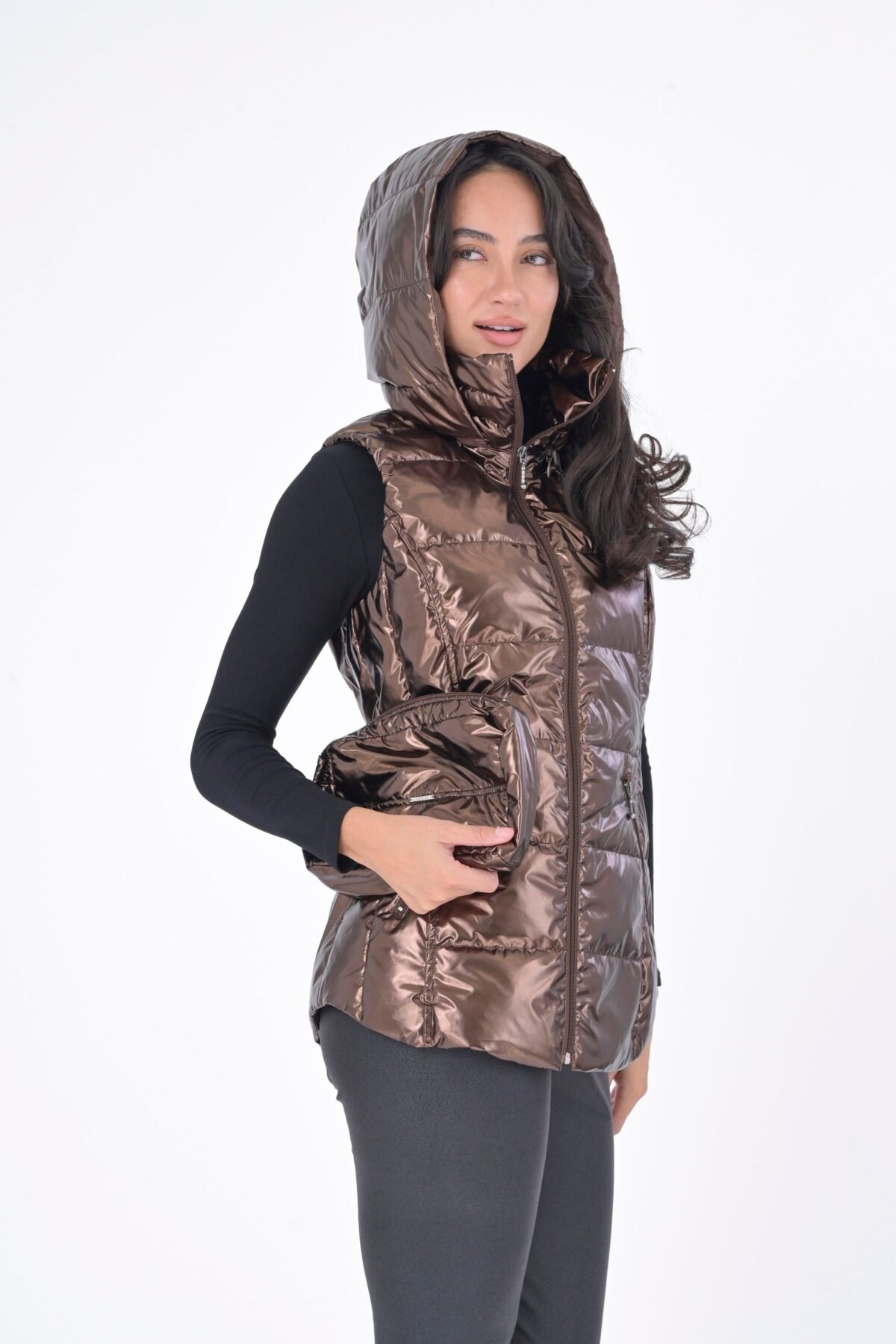 The Cosmic Metallic Down Vest