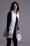 Long Metallic Nylon Down Vest