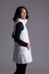 Long Metallic Nylon Down Vest