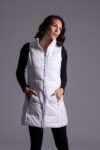 Long Metallic Nylon Down Vest