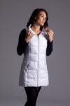 Long Metallic Nylon Down Vest
