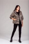 Iridescent Crop Sleeve Puffer Jacket