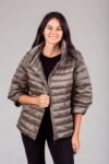 Iridescent Crop Sleeve Puffer Jacket
