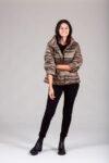 Iridescent Crop Sleeve Puffer Jacket