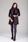 Long Metallic Nylon Down Vest