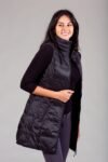 Long Metallic Nylon Down Vest