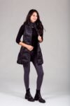 Long Metallic Nylon Down Vest