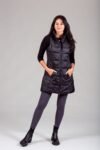 Long Metallic Nylon Down Vest