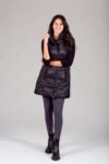Long Metallic Nylon Down Vest