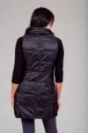 Long Metallic Nylon Down Vest
