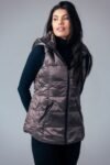 Short Metallic Down Vest