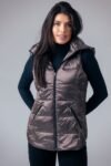 Short Metallic Down Vest