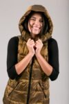 Short Metallic Down Vest