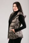 Short Metallic Down Vest