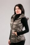 Short Metallic Down Vest