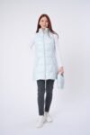 Long Metallic Nylon Down Vest