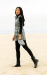 Long Metallic Nylon Down Vest