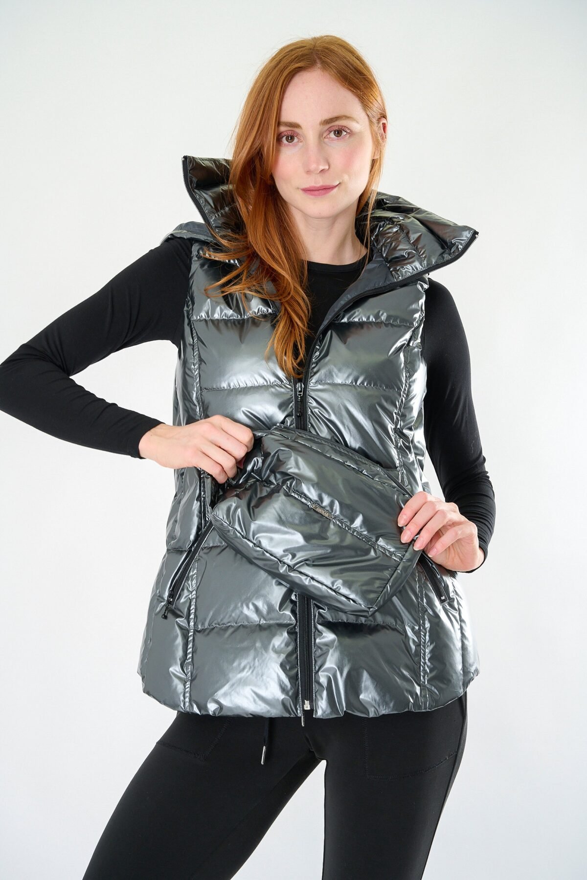 The Cosmic Metallic Down Vest