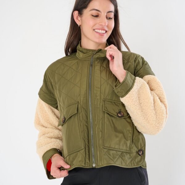 Sherpa Drop Shoulder Convertible Jacket