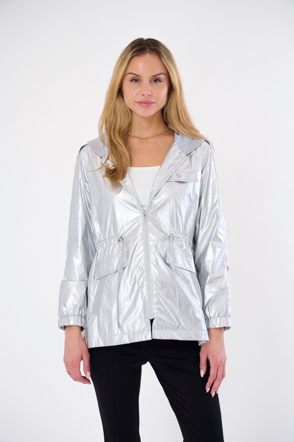Marin Lightweight Hooded Metallic Jacket