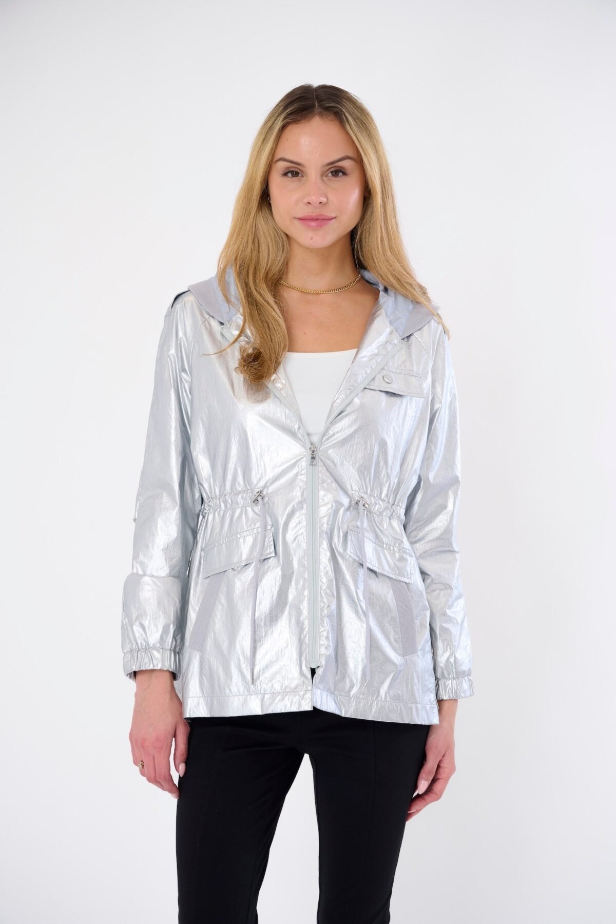 Marin Lightweight Hooded Metallic Jacket