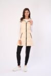 Long Metallic Nylon Down Vest