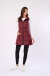 Long Metallic Nylon Down Vest
