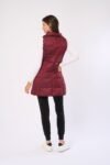 Long Metallic Nylon Down Vest