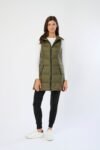Long Metallic Nylon Down Vest