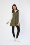 Long Metallic Nylon Down Vest