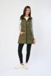 Long Metallic Nylon Down Vest