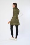 Long Metallic Nylon Down Vest