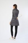 Long Metallic Nylon Down Vest