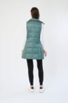 Long Metallic Nylon Down Vest