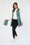 Long Metallic Nylon Down Vest