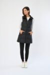 Long Metallic Nylon Down Vest