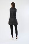 Long Metallic Nylon Down Vest