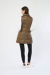 Long Metallic Nylon Down Vest