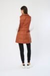 Long Metallic Nylon Down Vest