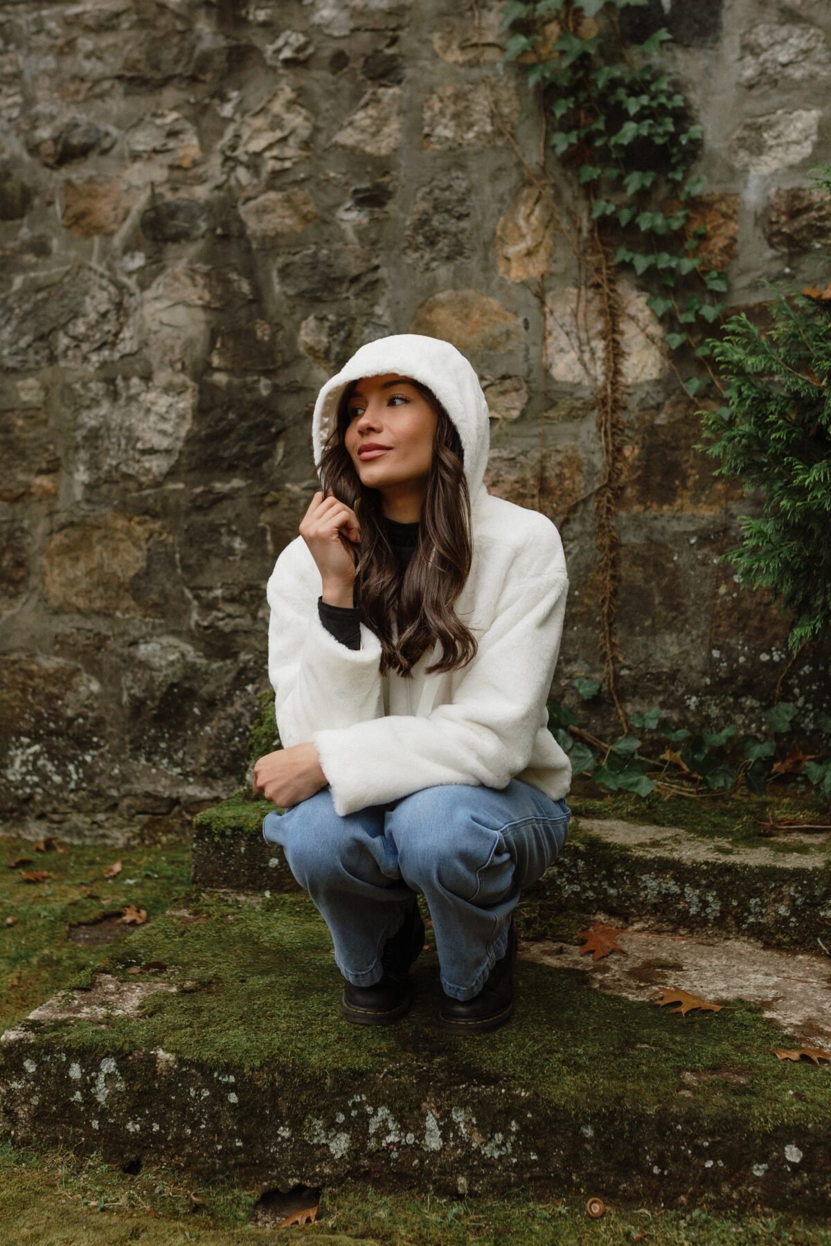 The Burrow Faux Fur Hooded Jacket