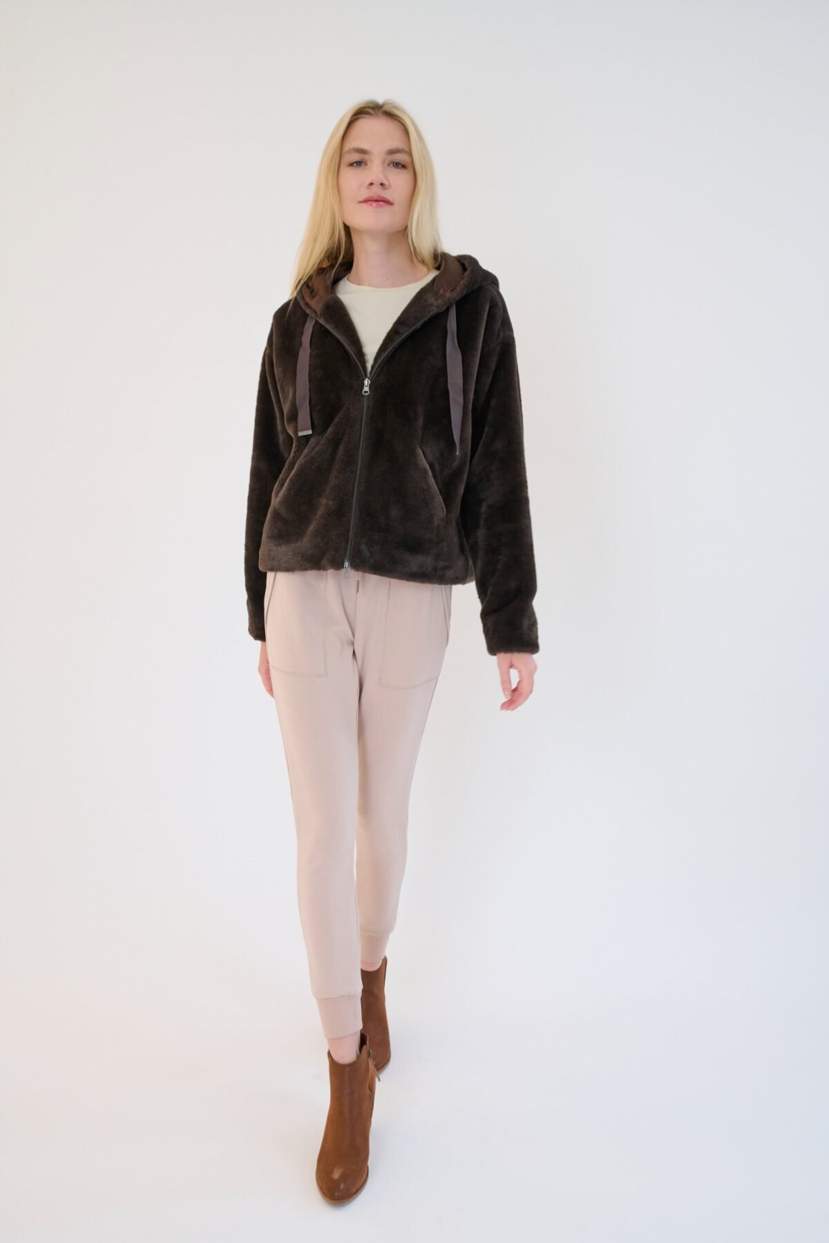 The Burrow Faux Fur Hooded Jacket