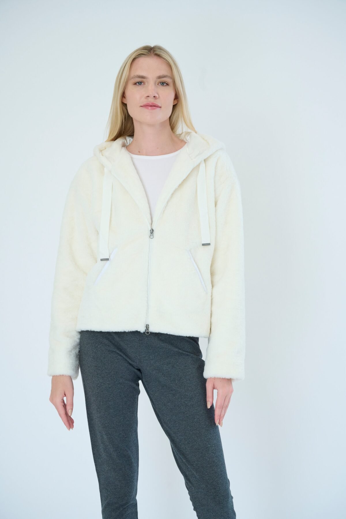 The Burrow Faux Fur Hooded Jacket