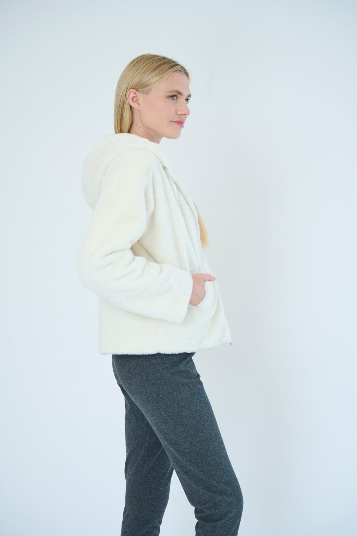 The Burrow Faux Fur Hooded Jacket