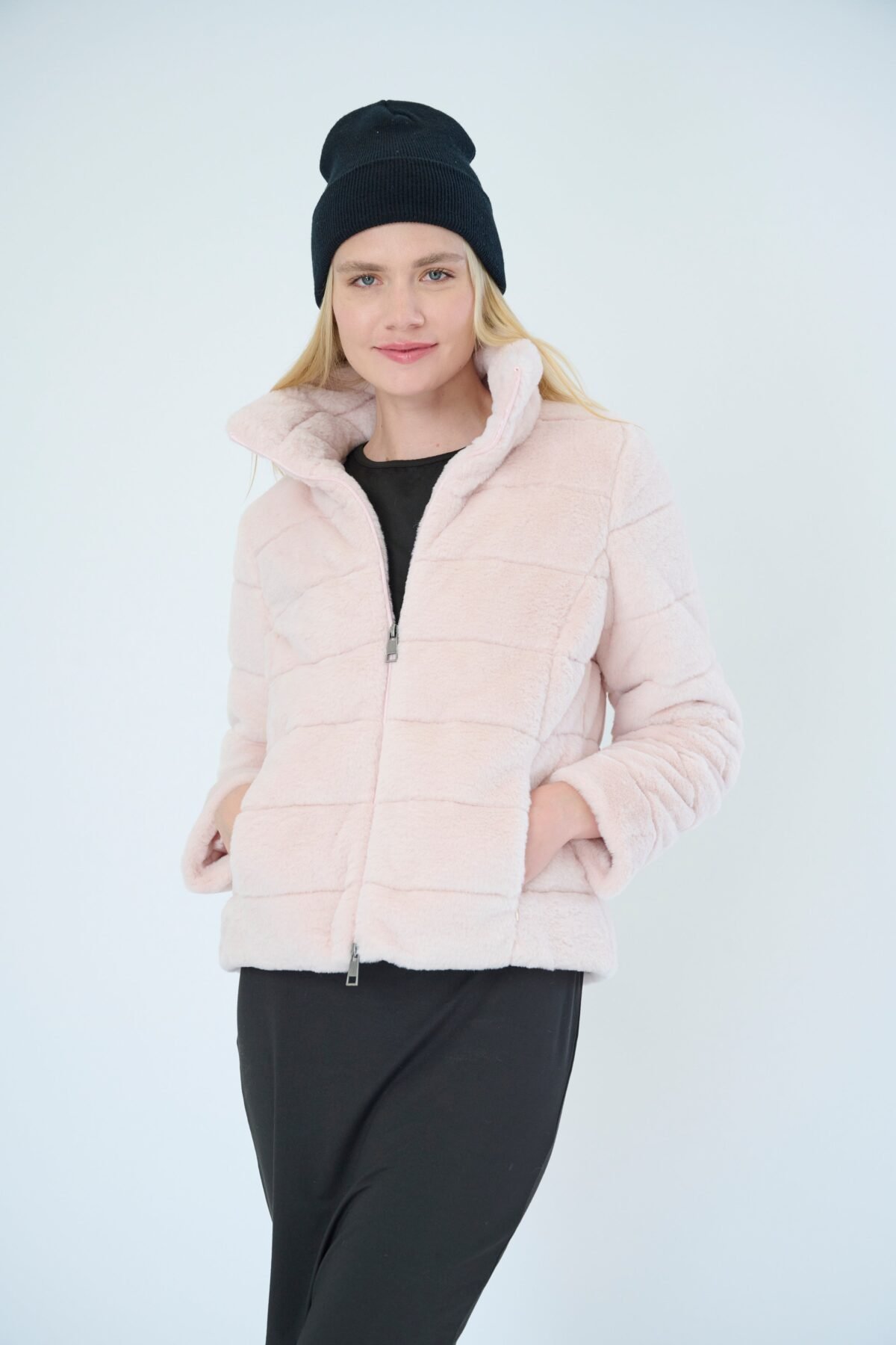 The Plush Faux Fur Quilted Jacket