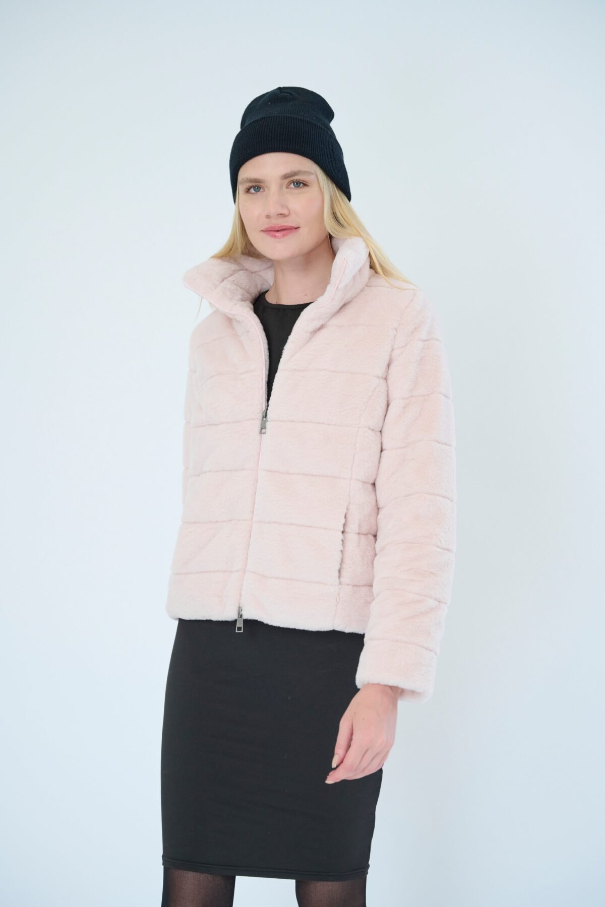 The Plush Faux Fur Quilted Jacket